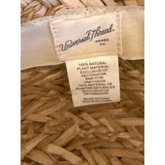 Universal Thread Woven Straw Hat With Black & White Band - Picture 5 of 5